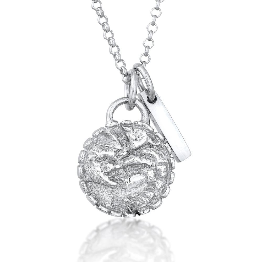 Elli Elli Collier Femmes plaquette pendentif bâton vintage en argent sterling 925 Bijoux