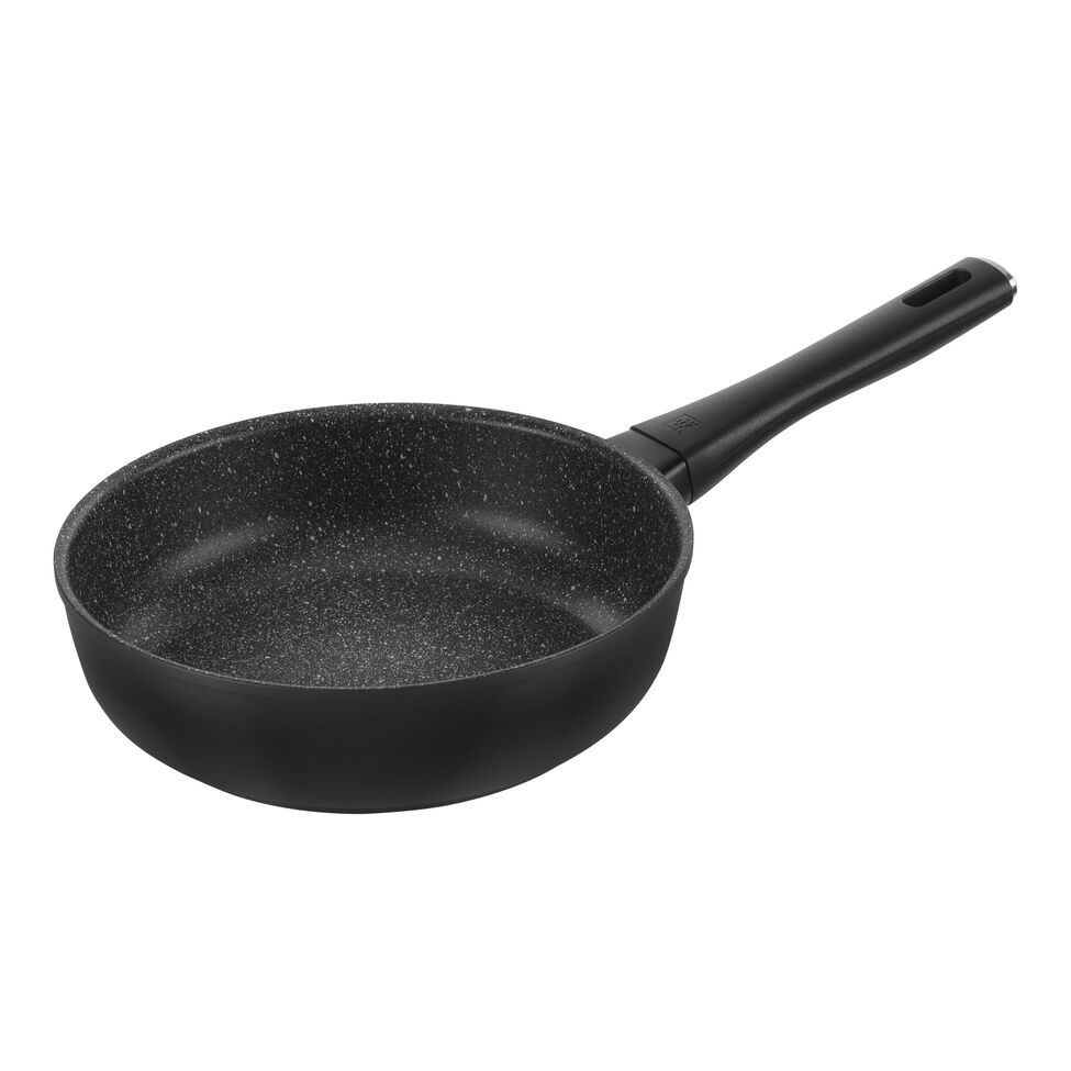 Bratpfanne hoch 24 cm, Aluminium, Schwarz