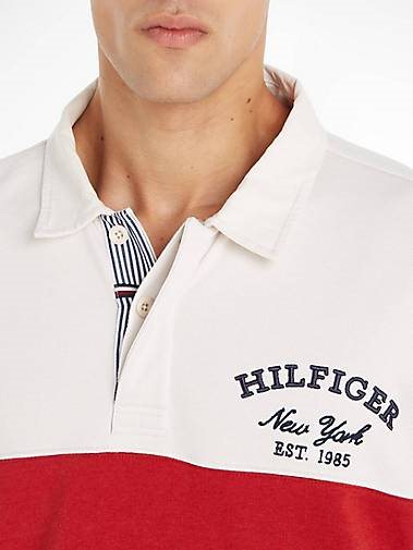 TOMMY HILFIGER Herren Rugby-Poloshirt STRIPE PREP langärmelig