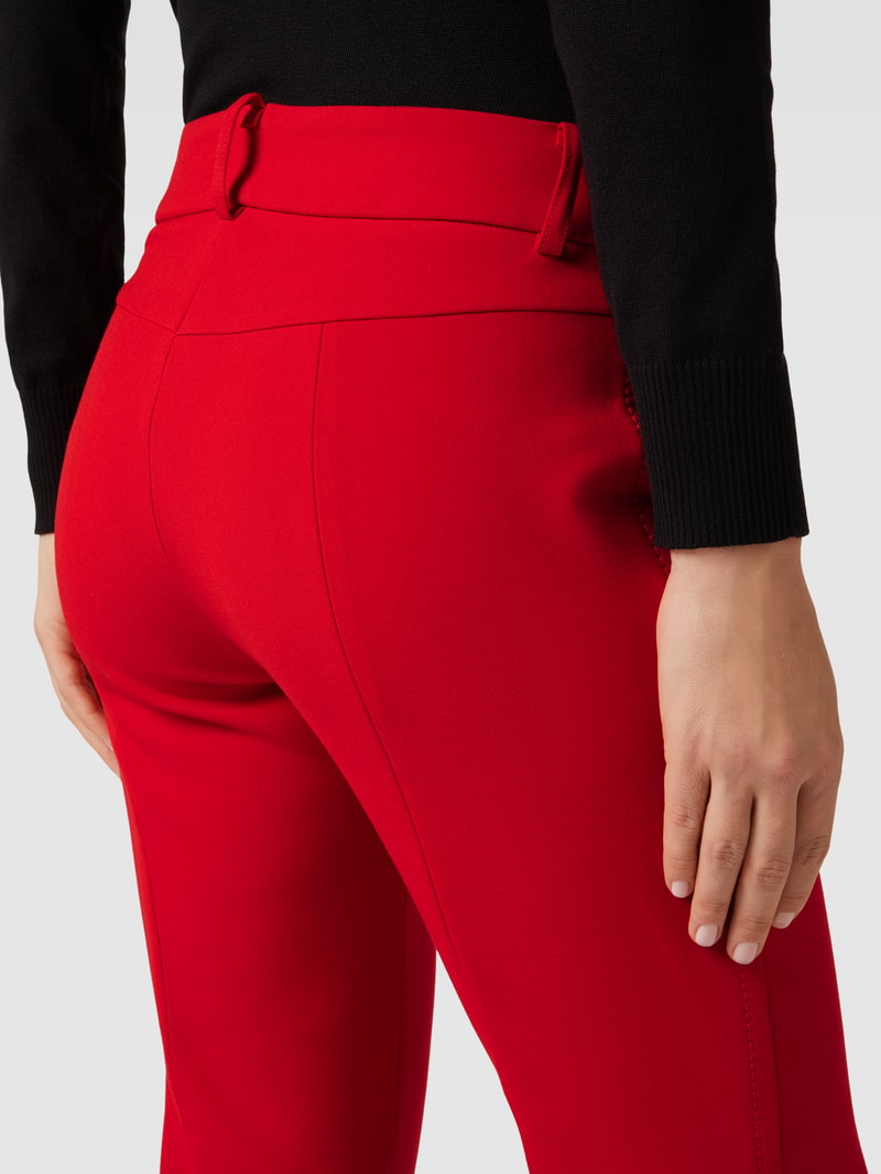 Stoffhose mit Bügelfalten Modell 'FARAH' in rot