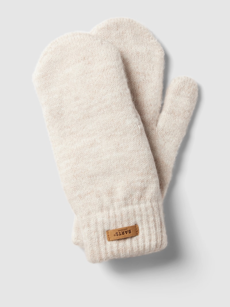 Handschuhe mit Label-Detail Modell 'Witzia' in offwhite