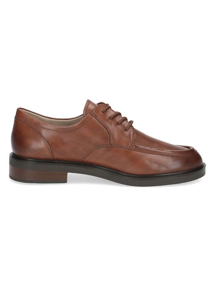 Caprice Leder-Schnürschuhe in Hellbraun günstig kaufen