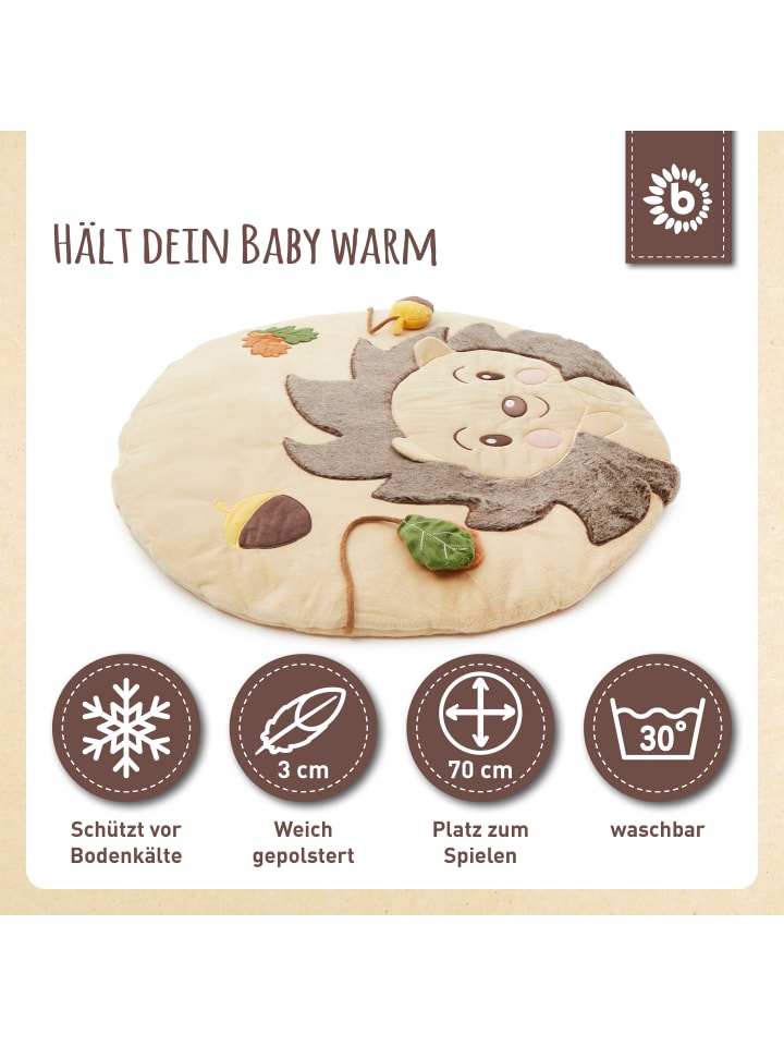 Bieco Spielwaren Krabbeldecke mit Aktivität Igel - ab Geburt in Beige günstig kaufen onesize
