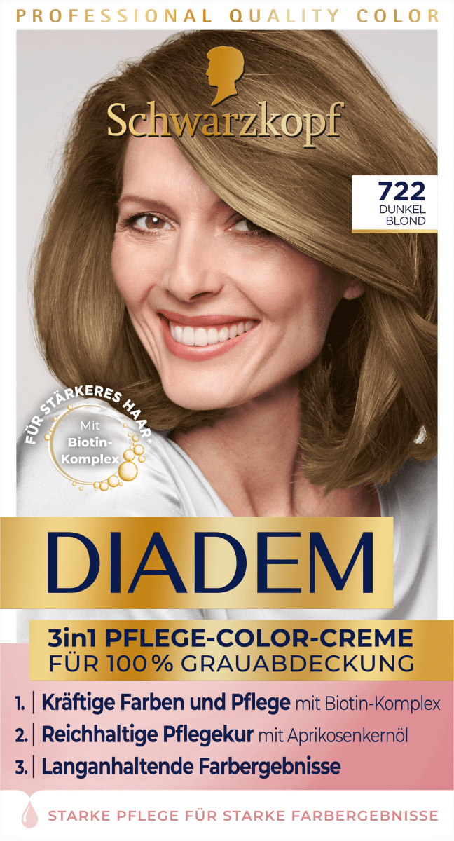 Haarfarbe 722 Dunkel Blond