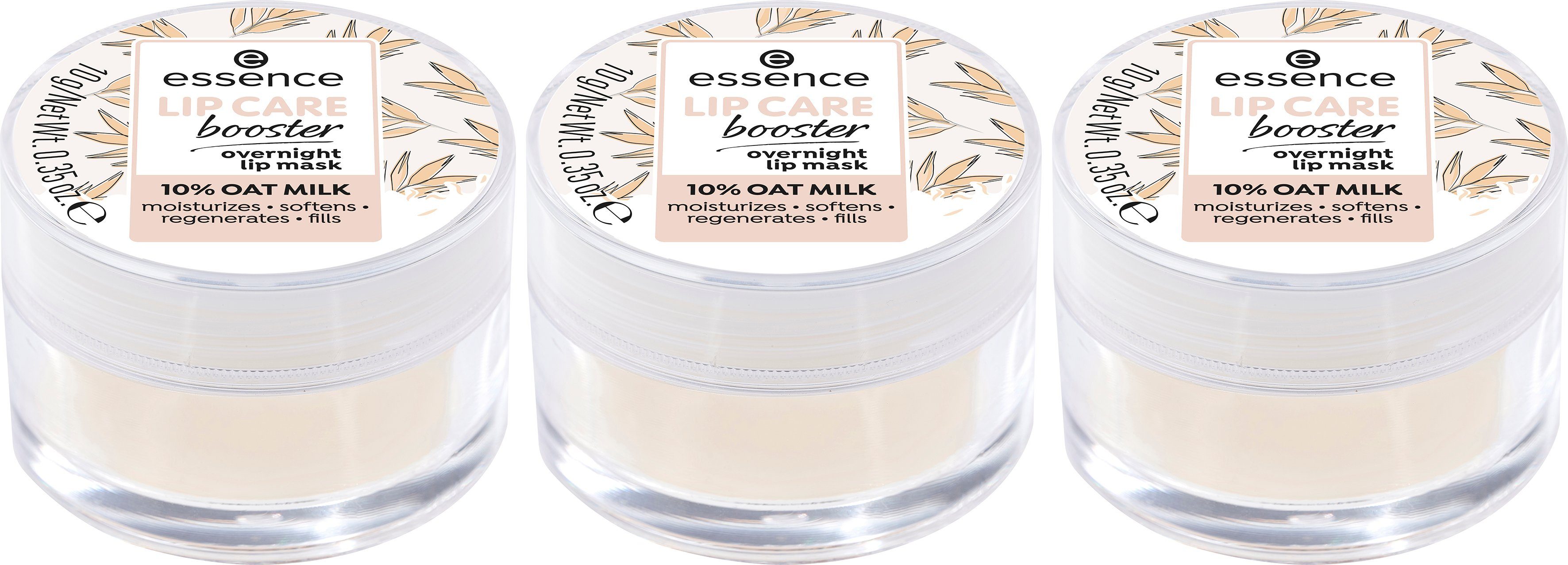 Essence Lippenmaske LIP CARE booster overnight lip mask, 3-tlg.