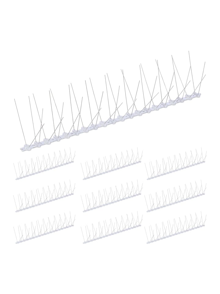 relaxdays 10 x Vogelabwehr-Spikes in Silber/ Transparent günstig kaufen onesize