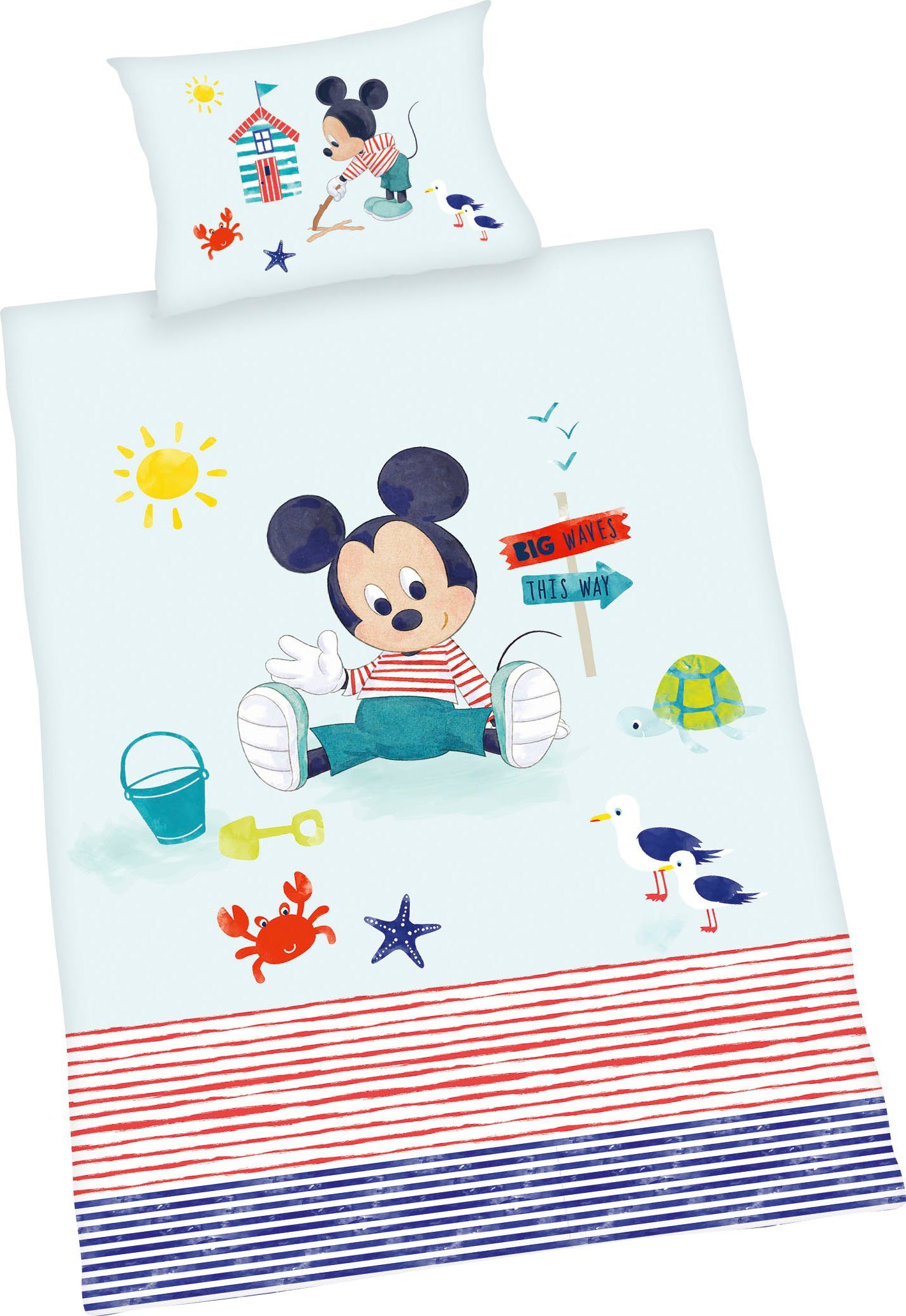 Babybettwäsche ´s Mickey Mouse, , Flanell, mit liebevollem Motiv