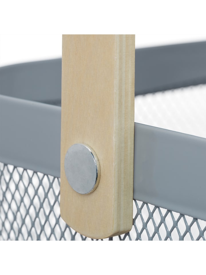 relaxdays Aufbewahrungskorb in Grau - (B)26 x (H)17,5 x (T)24,5 cm günstig kaufen onesize