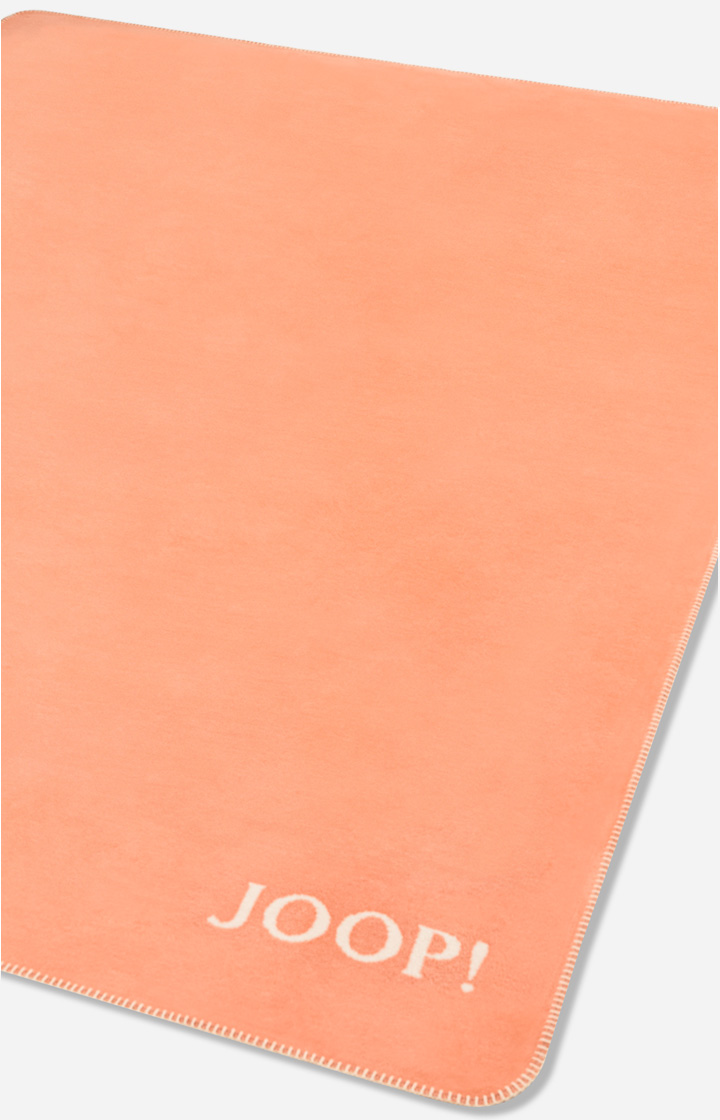 Wohndecke Uni-Doubleface in Apricot-Sand