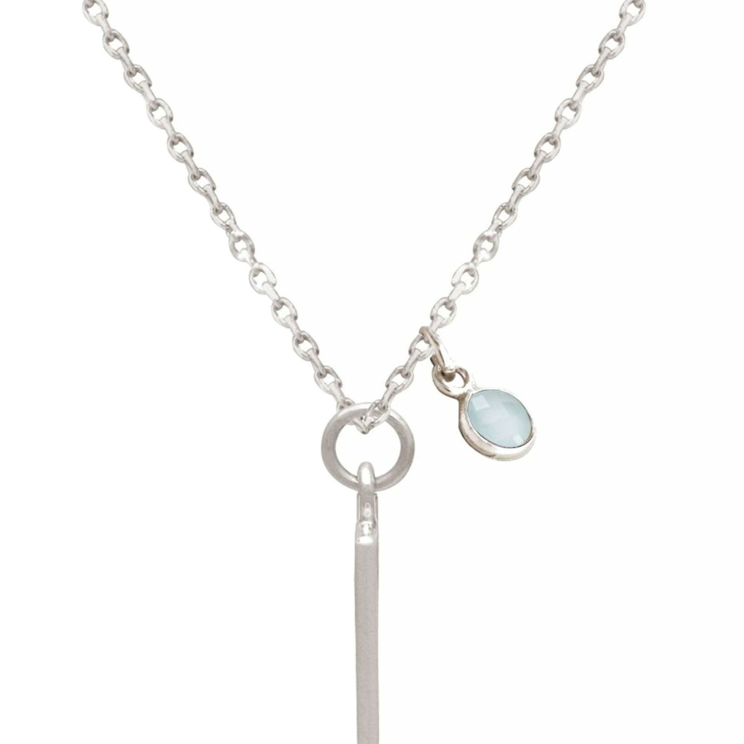 Kette mit Anhänger 'Fibonacci Schnitt Chalcedon'