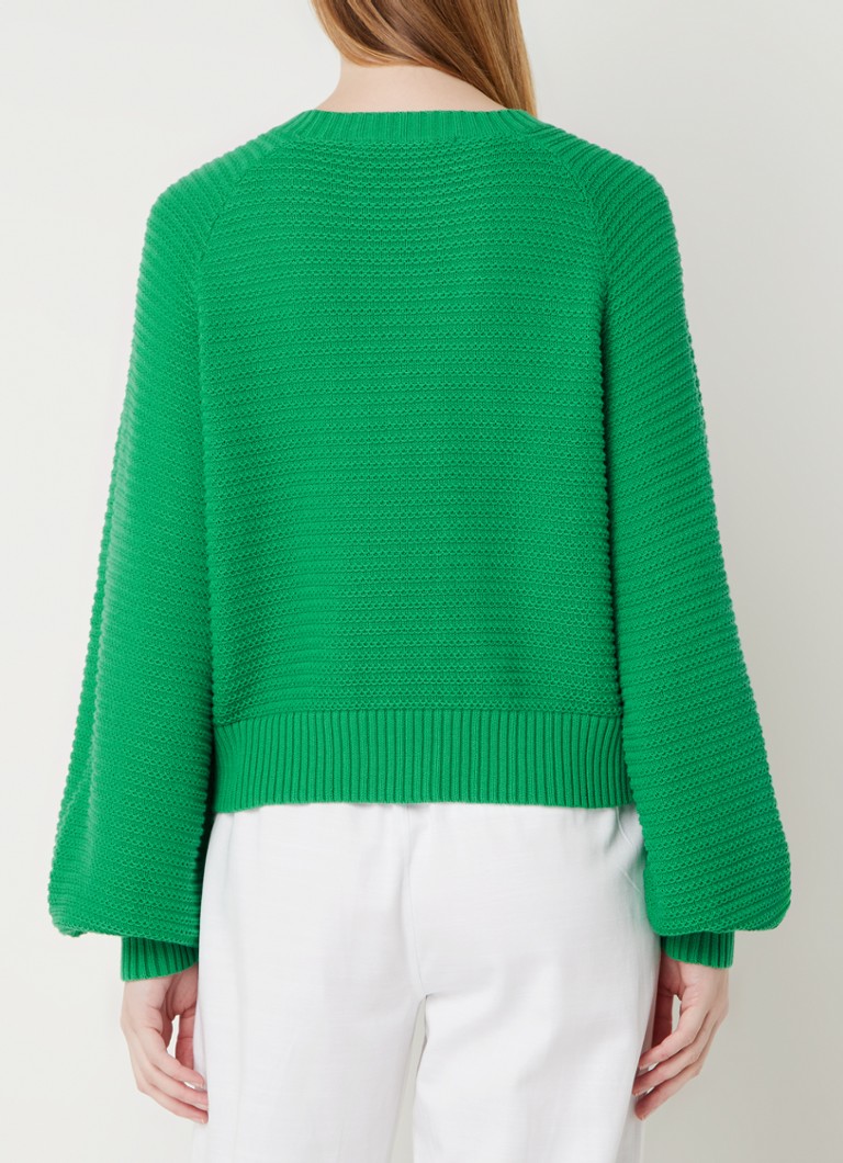 French Connection Lily Ribbed Balloon Sleeve Sweater