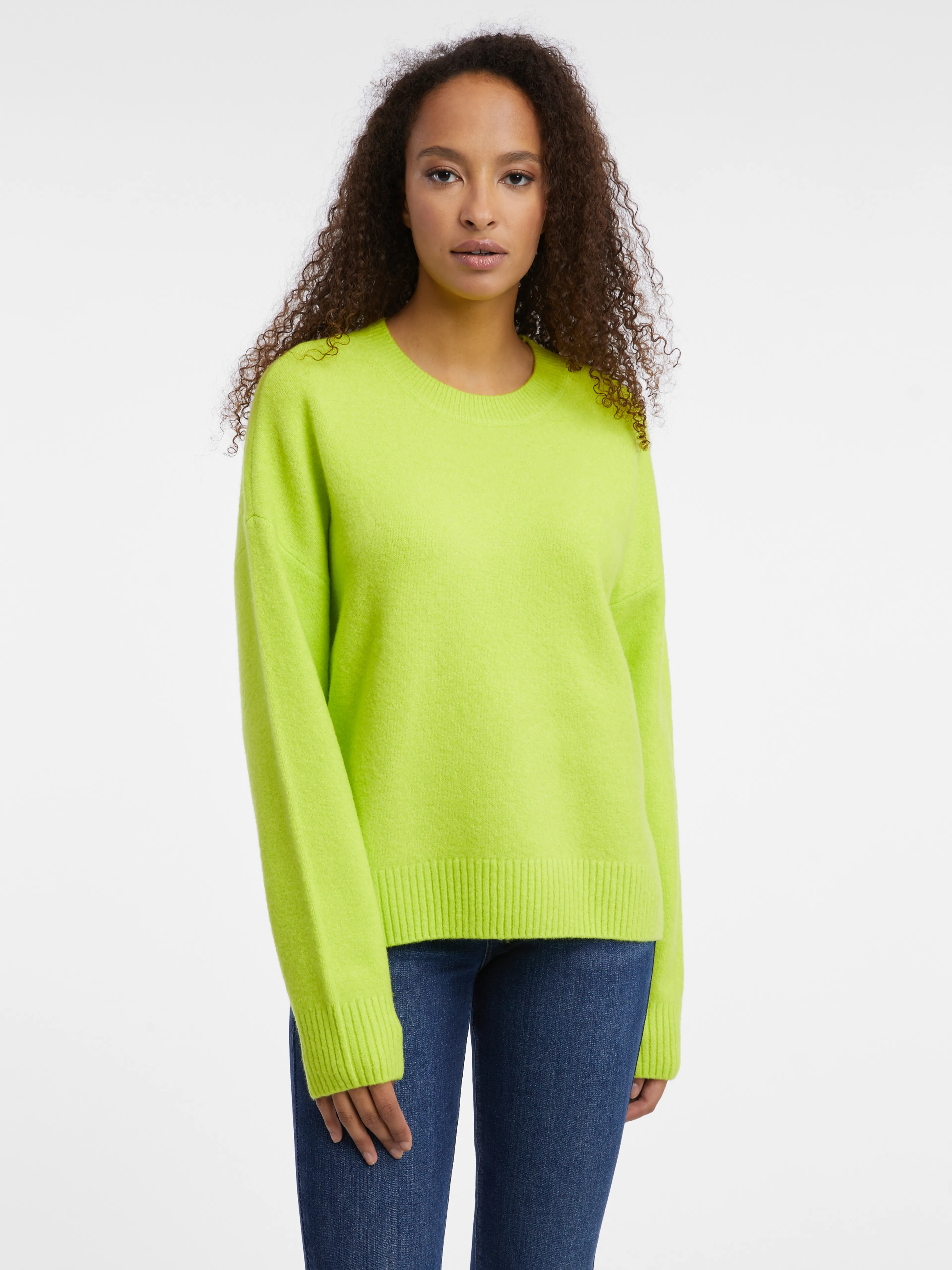Neongrüner Damenpullover ORSAY