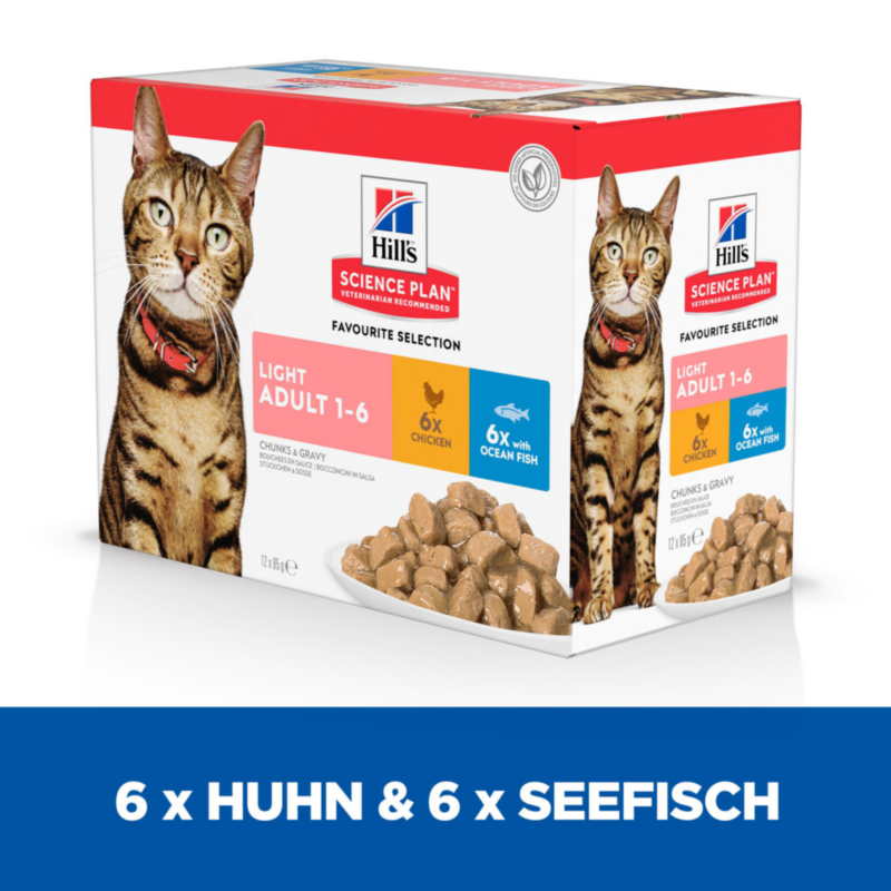 Hill's Nassfutter Hill's SCIENCE PLAN Light Adult Multipack Huhn 24x85 g