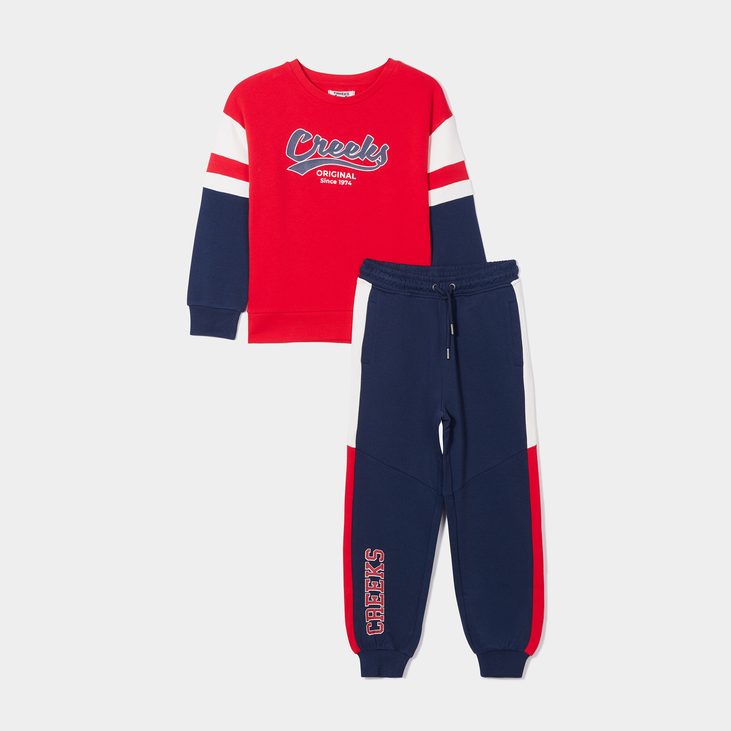 ensemble jogging molleton Creeks bleu marine garçon | La Halle