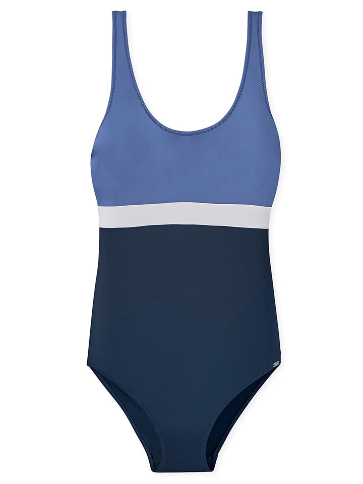Schiesser Badeanzug in Dunkelblau/ Blau günstig kaufen
