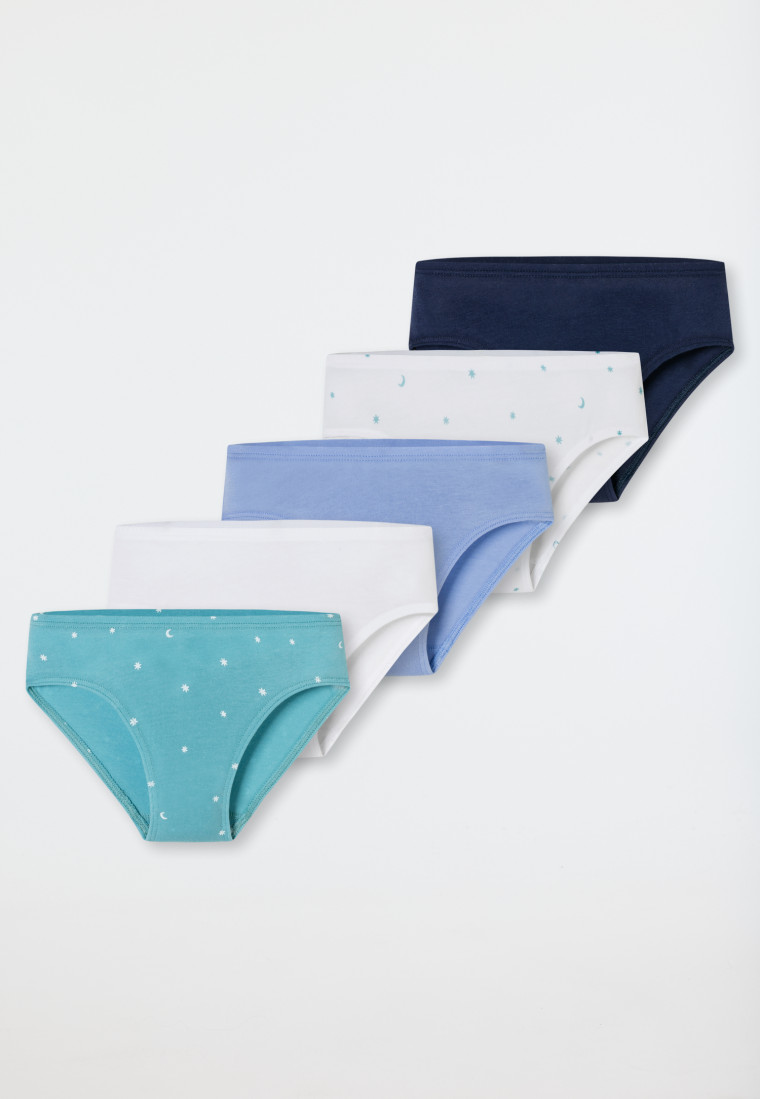 Slips 5er-Pack Organic Cotton Softbund Sterne Monde mehrfarbig - 95/5