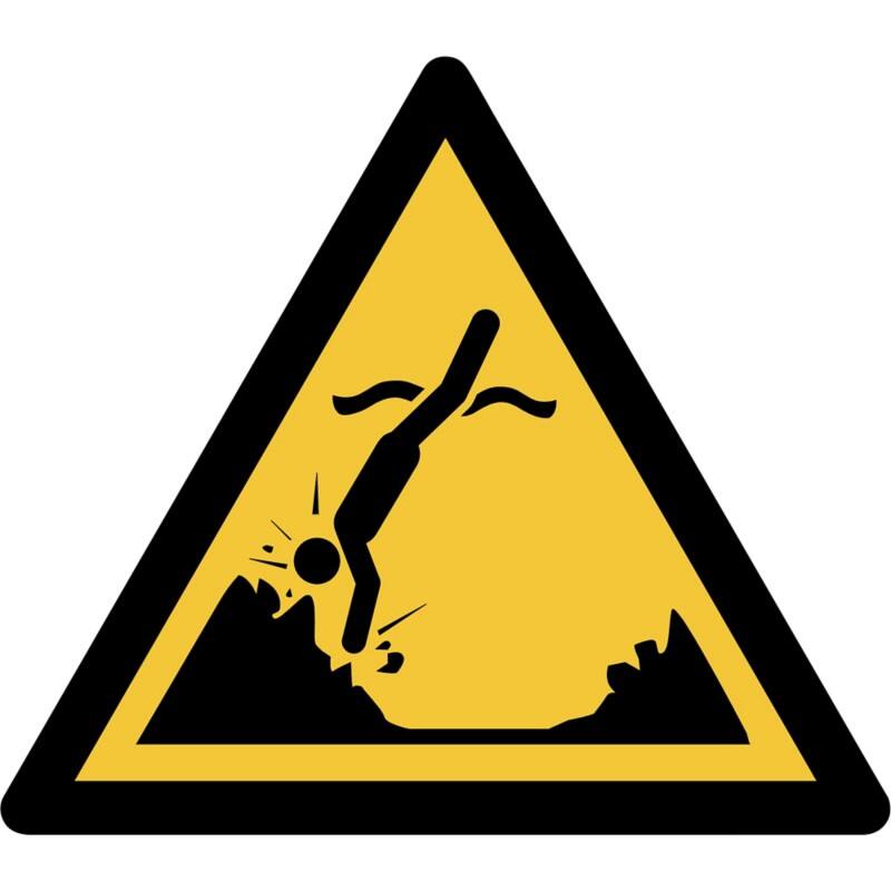 Djois Warnschild Warnung vor Gegenständen unter Wasser Klebstoff, einschraubbar PP (Polypropylen) 20 (B) x 0,14 (H) cm 3 Stück