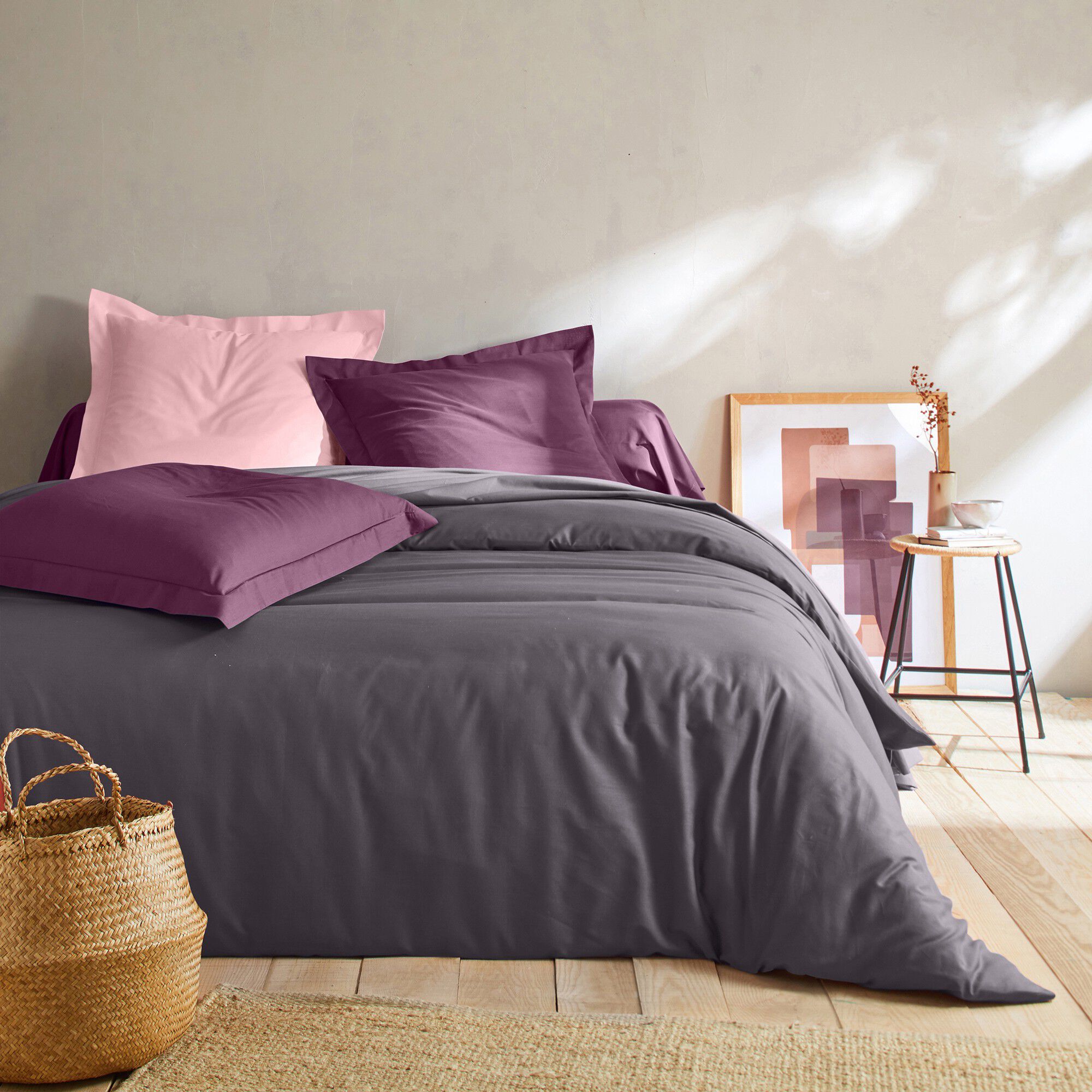 Linge de lit uni coton