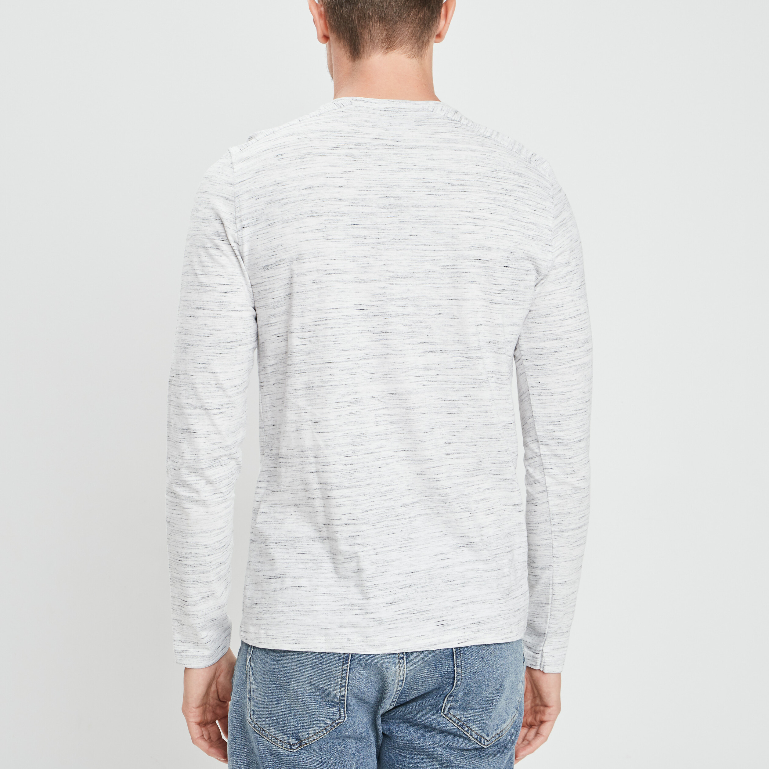 T-shirt manches longues Creeks ivoire homme | La Halle