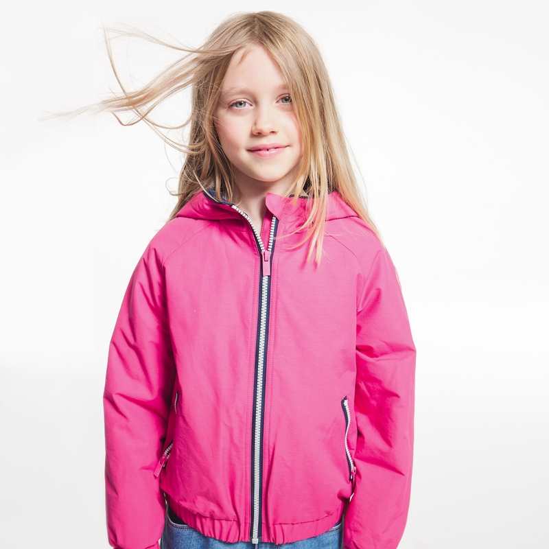 Blouson doublé déperlant rose fille
