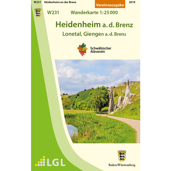 Heidenheim a.d.Brenz - Lonetal, Giengen a.d.Brenz Wanderkarte 1:25.000 - Wanderkarte