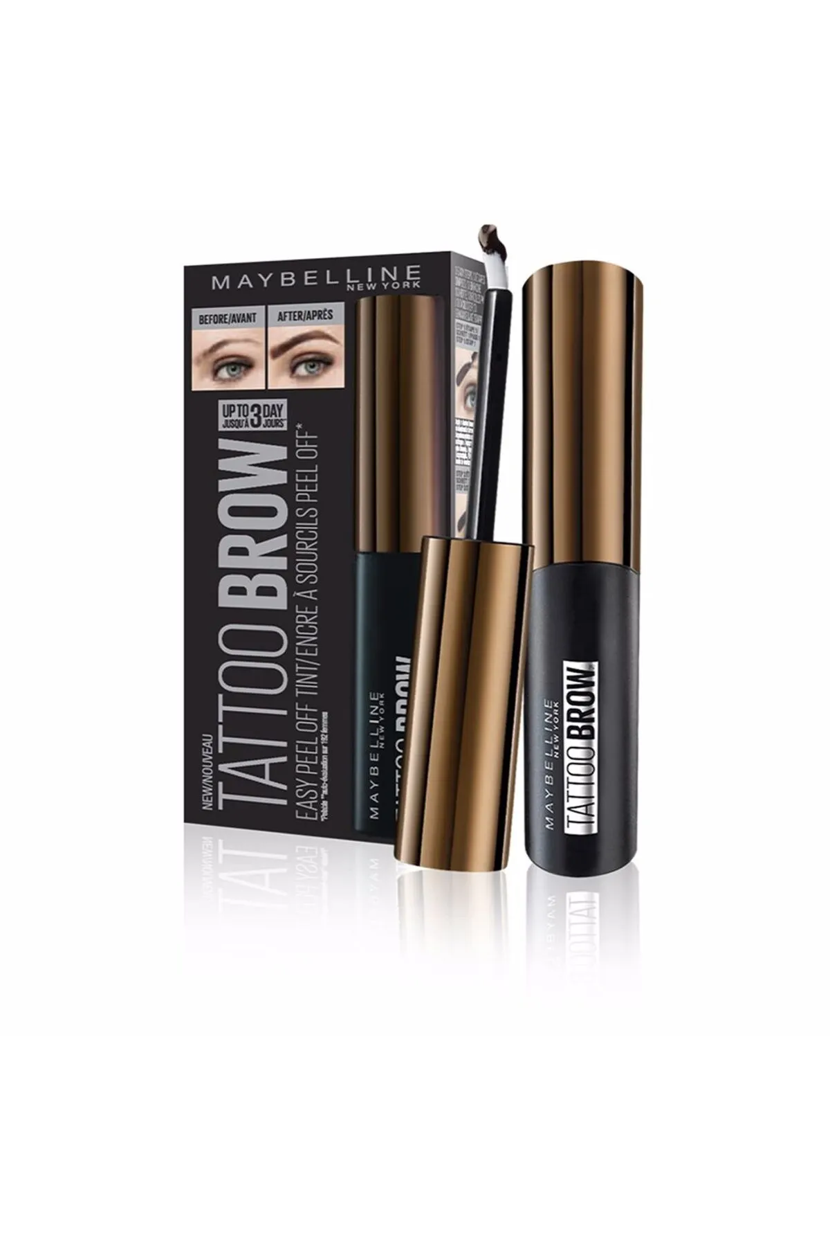 Maybelline New York  Tattoo Brow Easy Peel Off Tint #3-dunkelbraun 4,8 ml