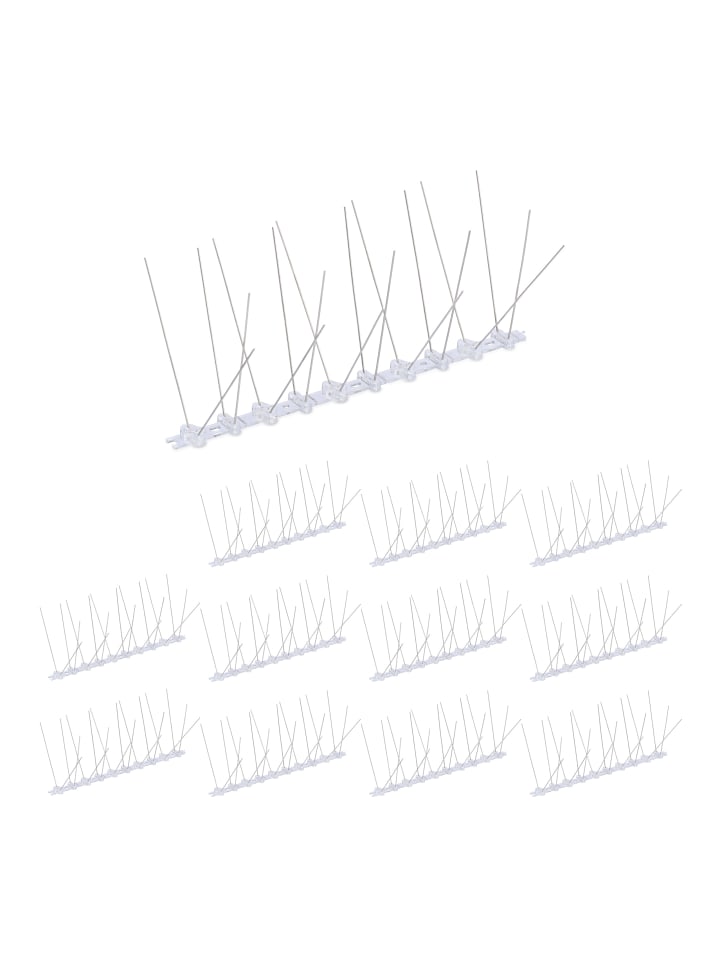 relaxdays 12 x Vogelabwehr-Spikes in Silber/ Transparent günstig kaufen onesize