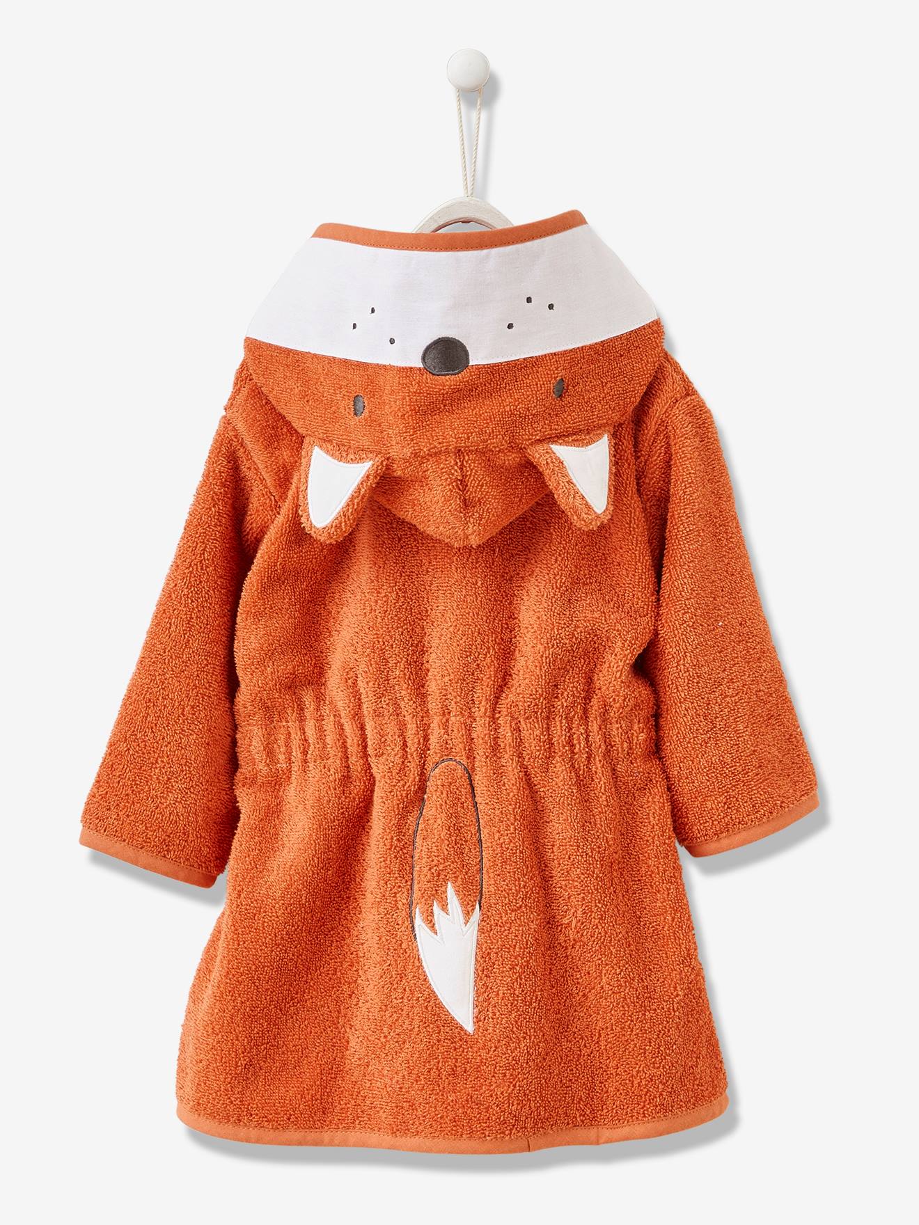 Peignoir de bain bébé Renard orange
