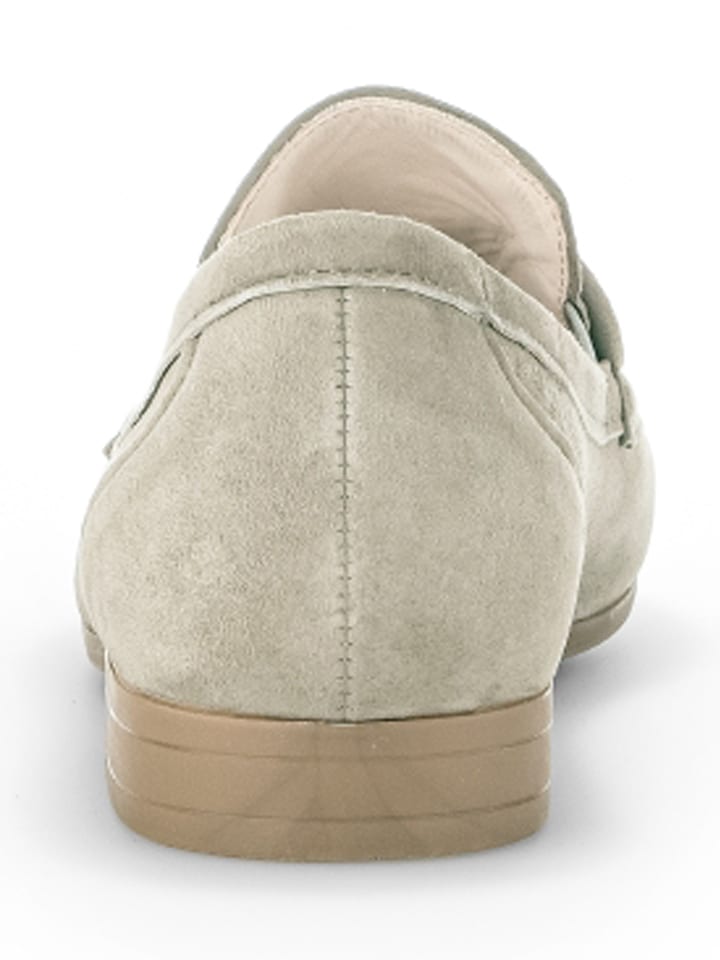 Gabor Leder-Slipper in Khaki günstig kaufen