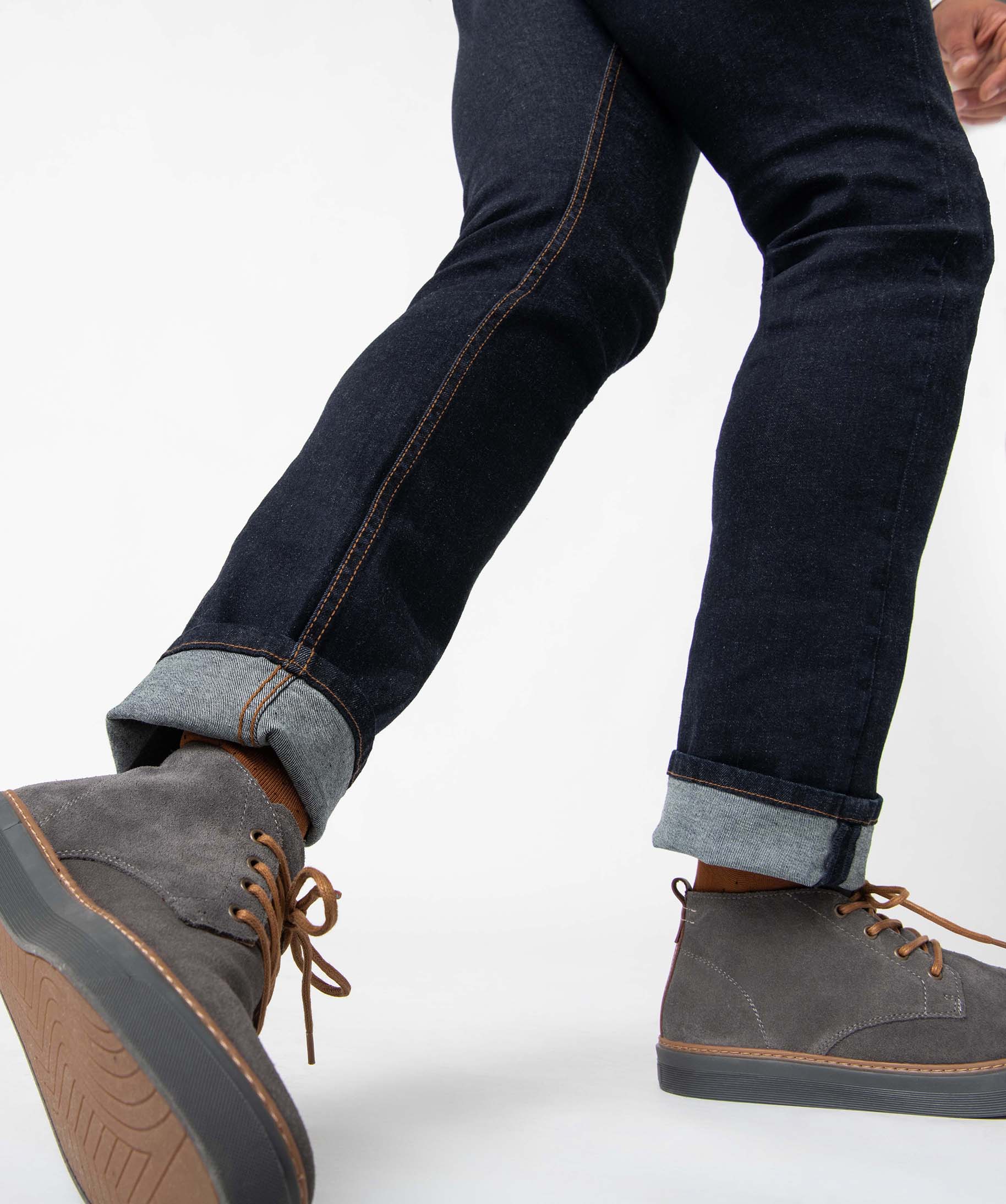 Derbies homme montants dessus cuir uni – Tanéo gris | GEMO