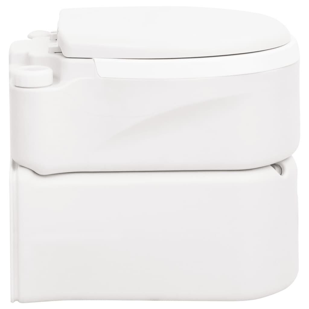 vidaXL Campingtoilette Camping-Einbautoilette Weiß 24 17 L HDPE PP