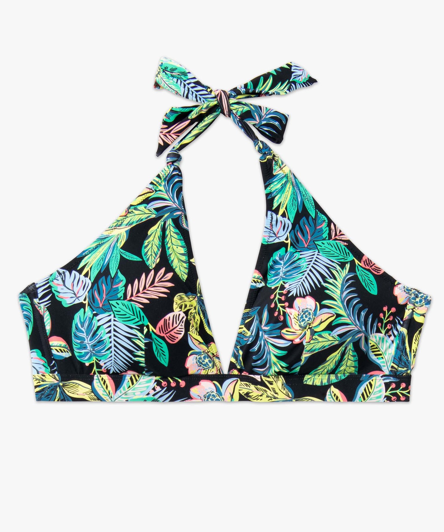 Haut de maillot de bain femme grande taille forme triangle imprime | GEMO