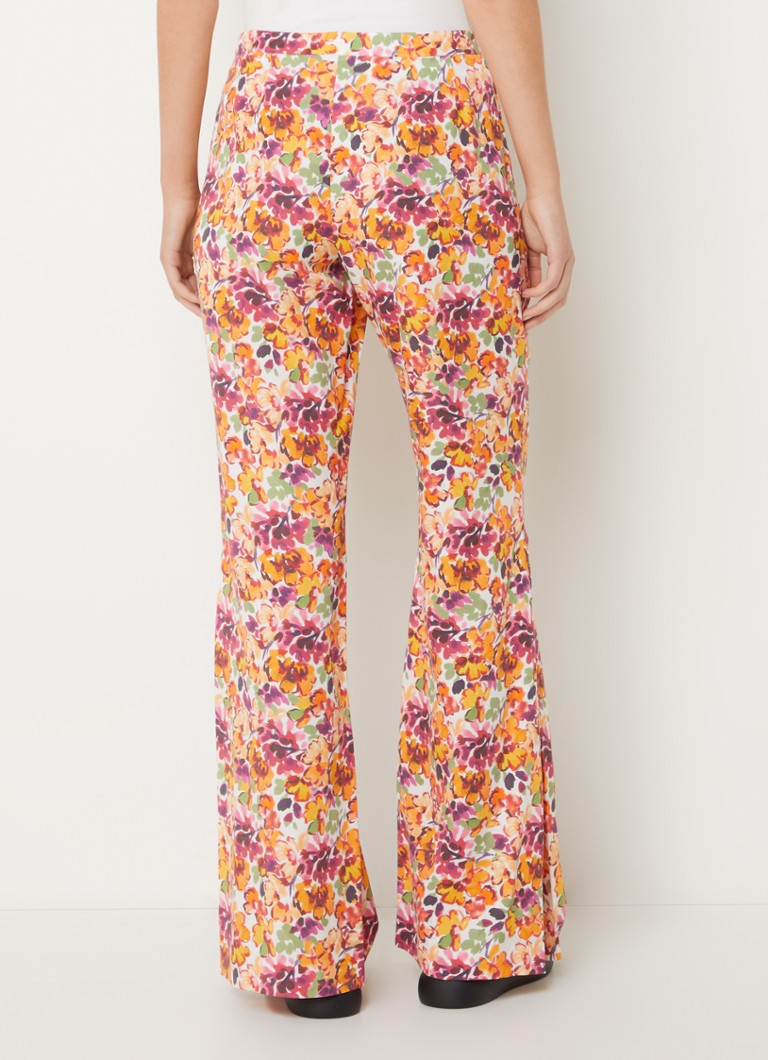 French Connection Brenna high-waist flared lyocell trousers with floral print