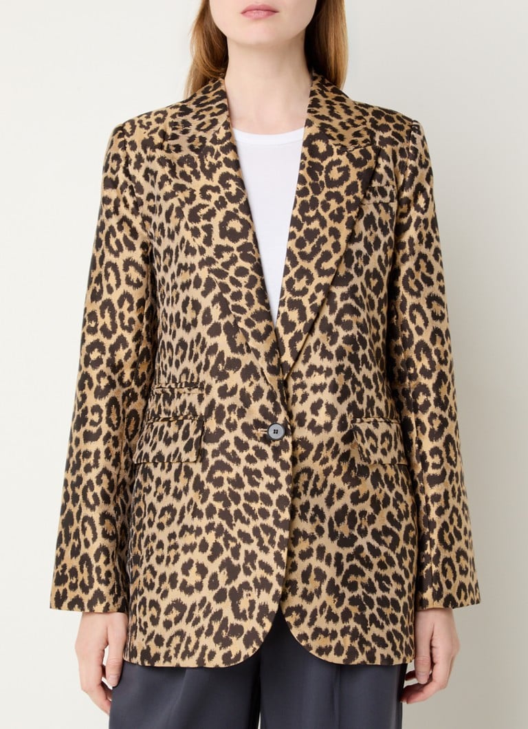 Co'Couture Lexa žakete ar leoparda apdruku un plecu polsteriem