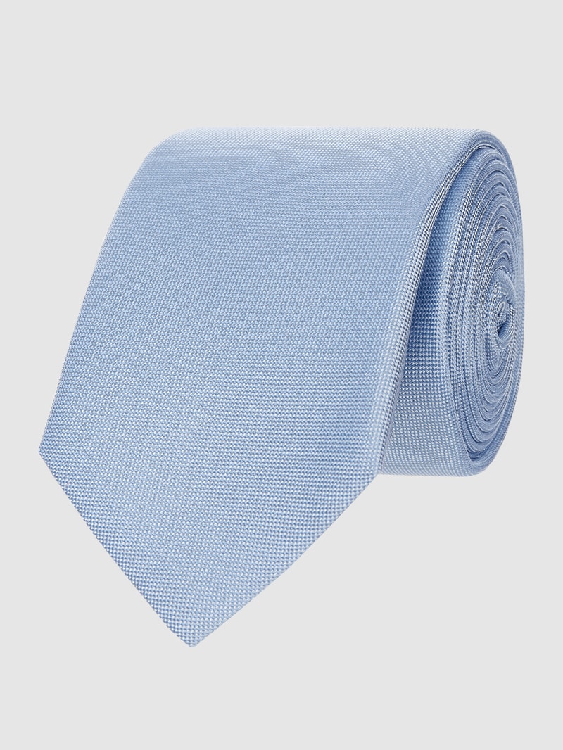 Krawatte aus reiner Seide (6,5 cm) in bleu