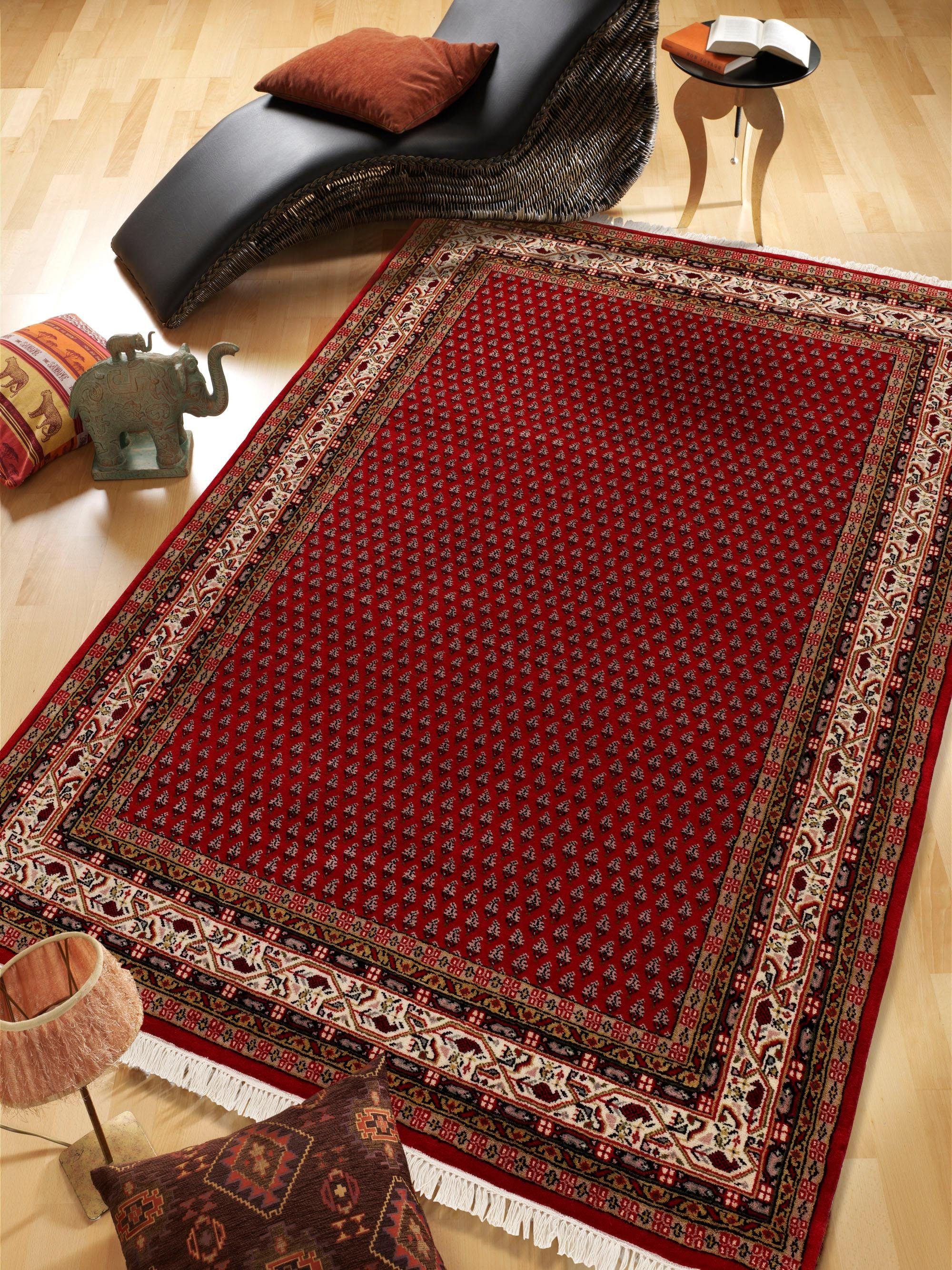 Orientteppich Sakki Mir, OCI DIE TEPPICHMARKE, rechteckig, Höhe: 7 mm, reine Wolle, handgeknüpft, mit Fransen, Wohnzimmer