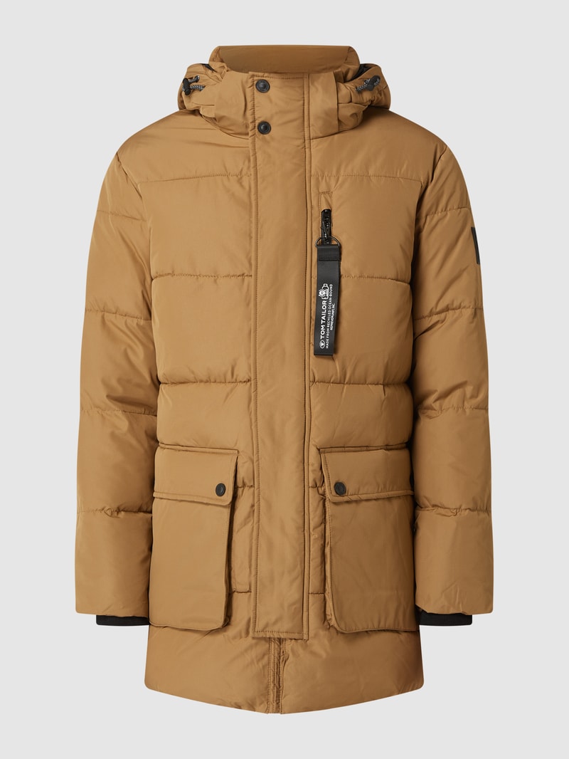 Parka mit abnehmbarer Kapuze - wasserabweisend in camel
