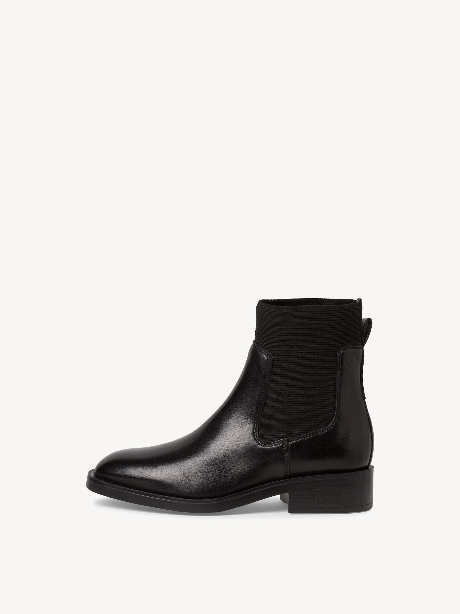 Bottine Chelsea en cuir - noir