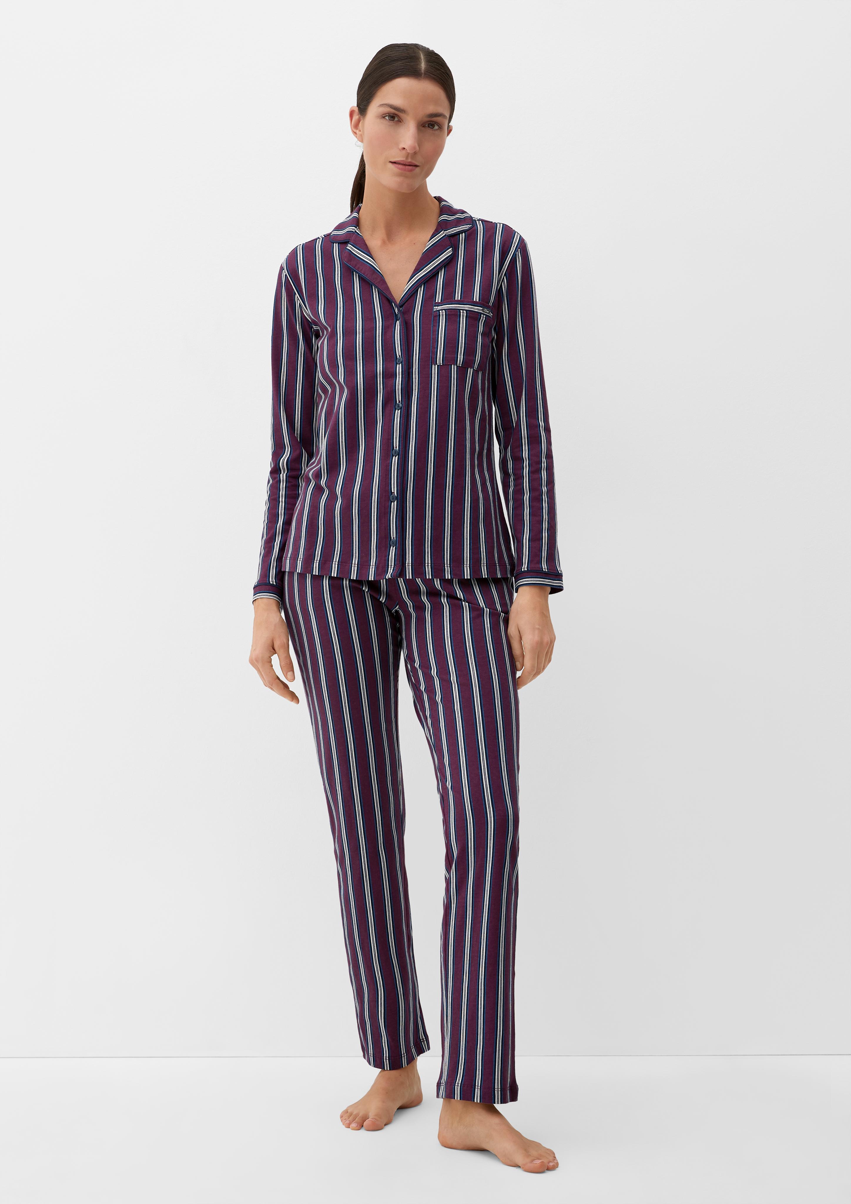 Langer Pyjama mit Print  6007471-48G1