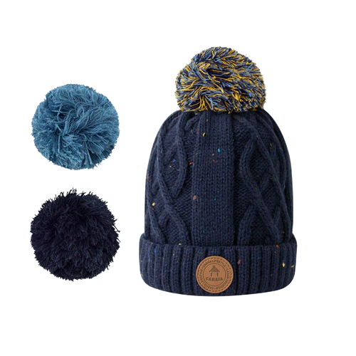 Baby Navy Apple Juice Beanie - Navy Blue Fleece