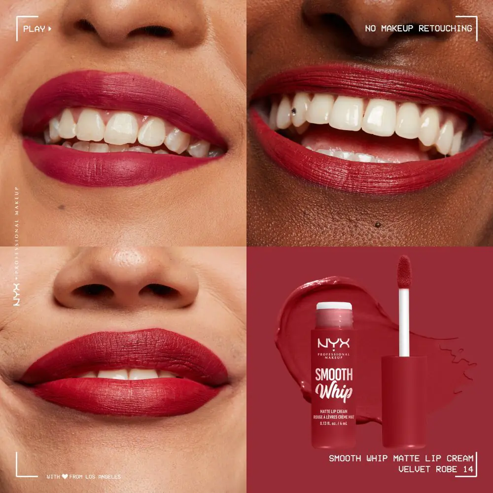 NYX Smooth Whip Matte Lip Cream Pomadka do usana Velvet Robe