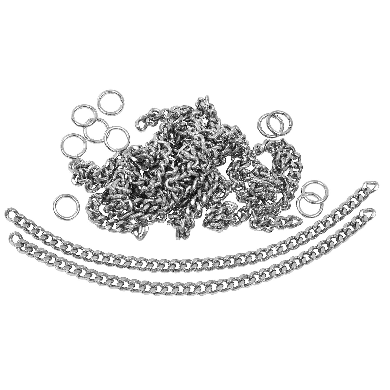buttinette Kettchen aus Metall, Länge: 10 cm, Inhalt: 10 Stück