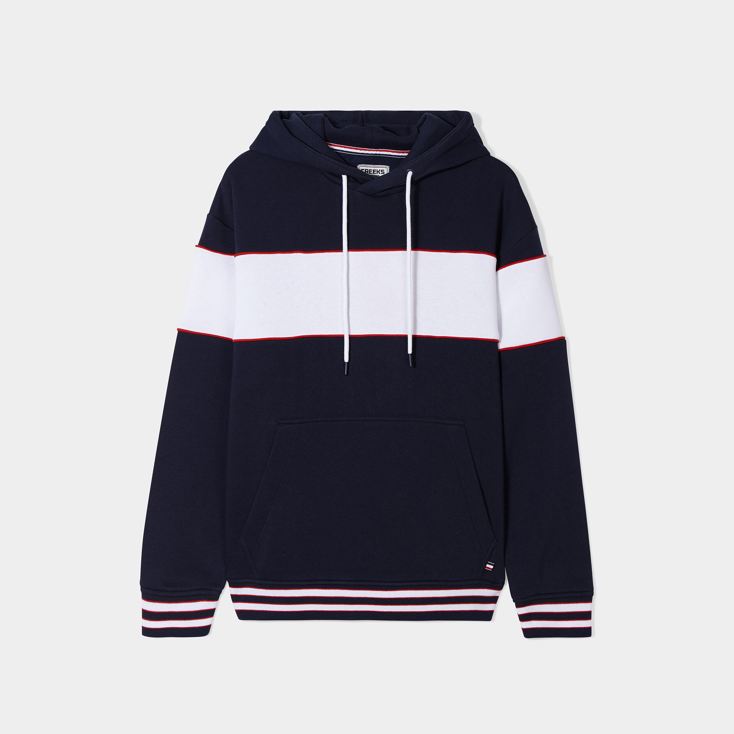 Sweat à capuche hoodie Creeks bleu marine homme | La Halle