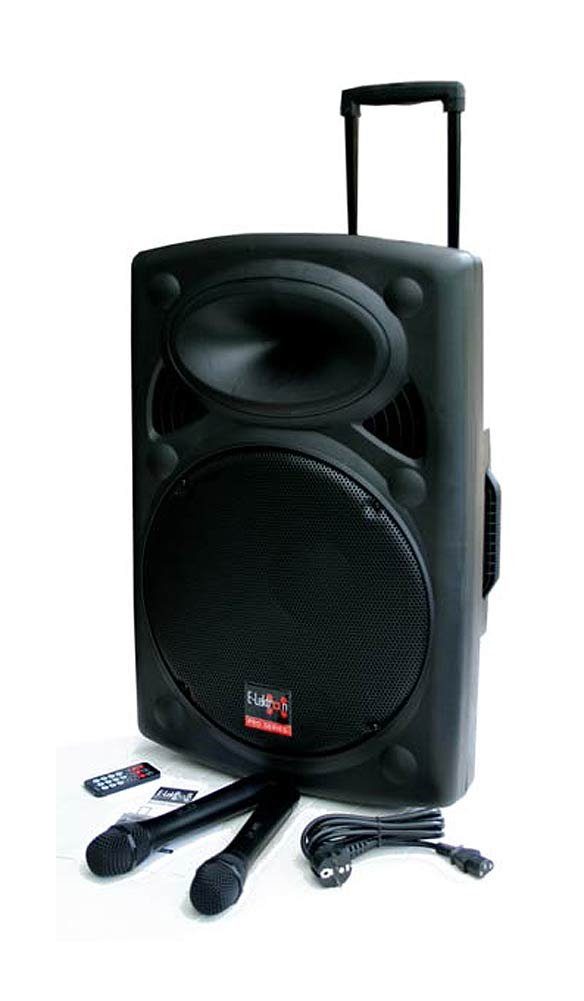 E-Lektron EL38-M mobile Soundanlage Party-Lautsprecher (Bluetooth, 450 W, Bluetooth 5.0 TWS, Talkover-Funktion, Echo-Effekt, Funkmikrofone)