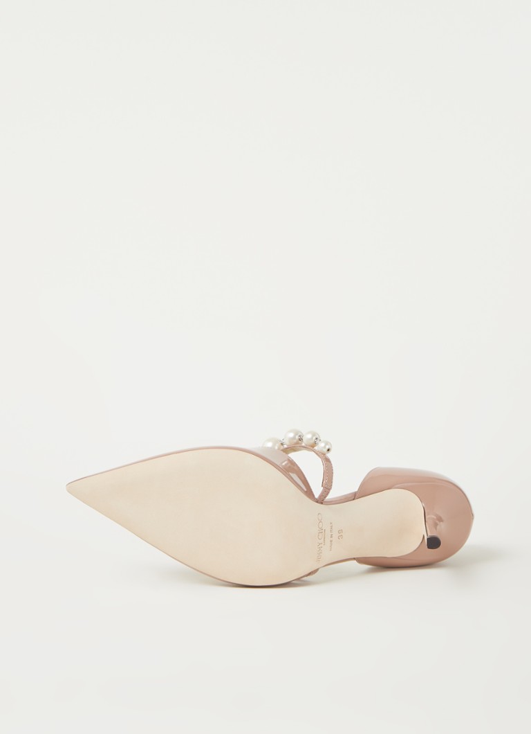 Jimmy Choo Aurelie patent leather sandalette with crystal