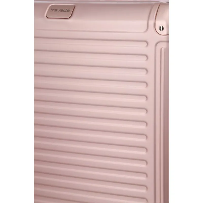 Travelite NEXT Trolley L mit 4 Rollen (77 cm) - Rosé