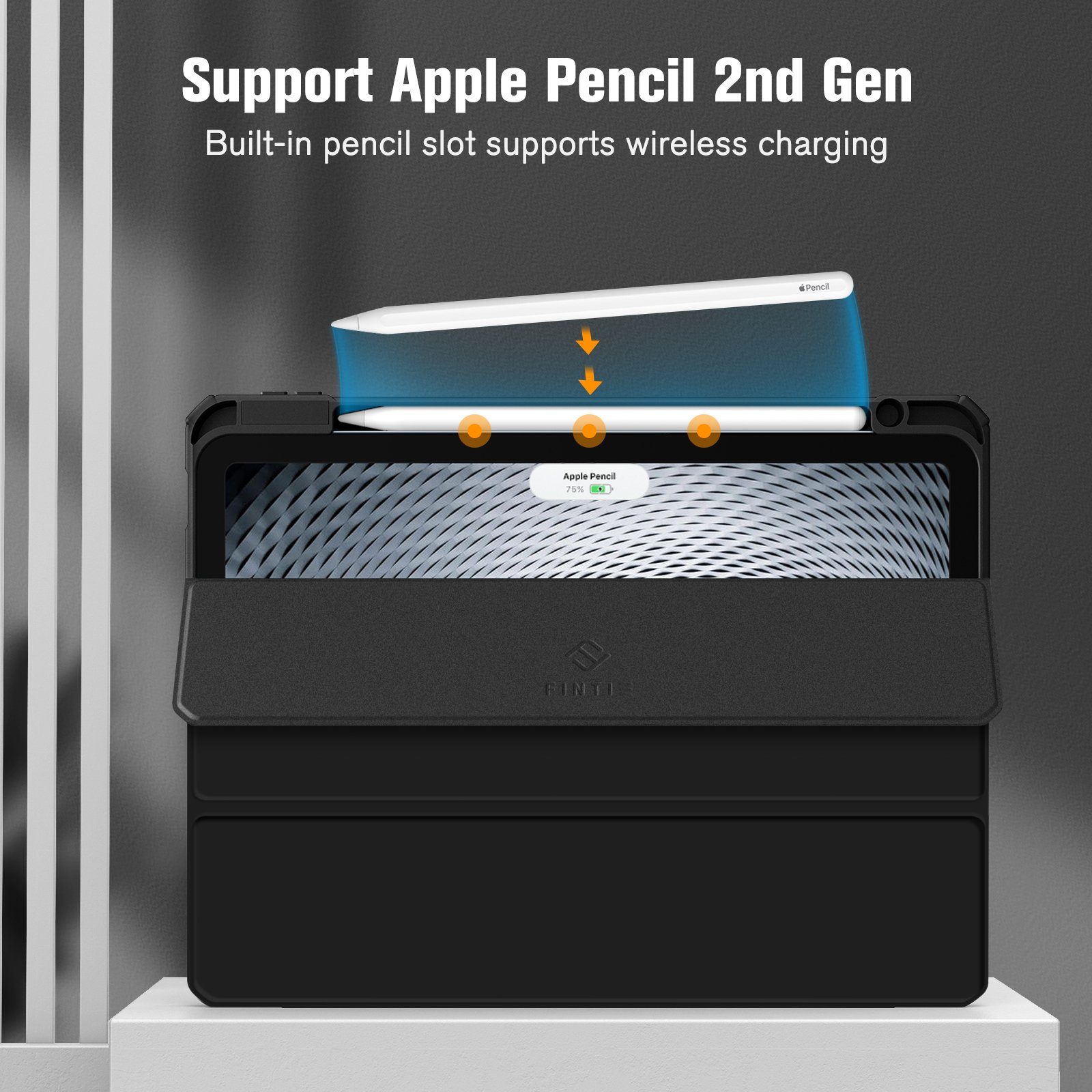 Fintie Tablet-Hülle Hybrid Hülle für iPad Air 5. Generation 2022 / iPad Air 4. Generation 2020 10.9 Zoll mit Stifthalter - Stoßfeste Schutzhülle mit transparenter Hartschale auf der Rückseite