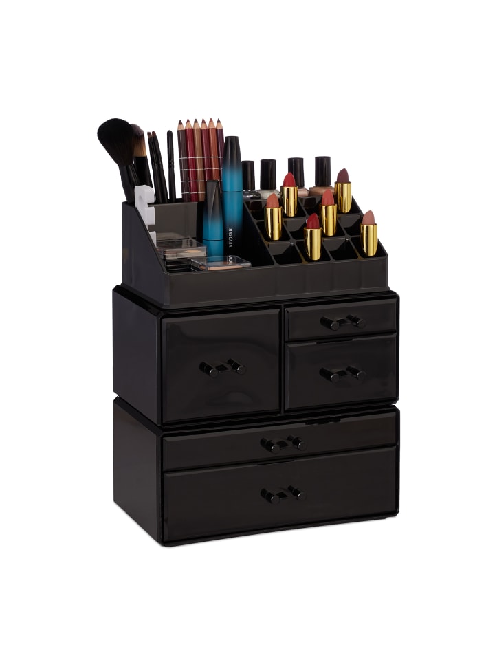 relaxdays Makeup Organizer in Schwarz günstig kaufen onesize