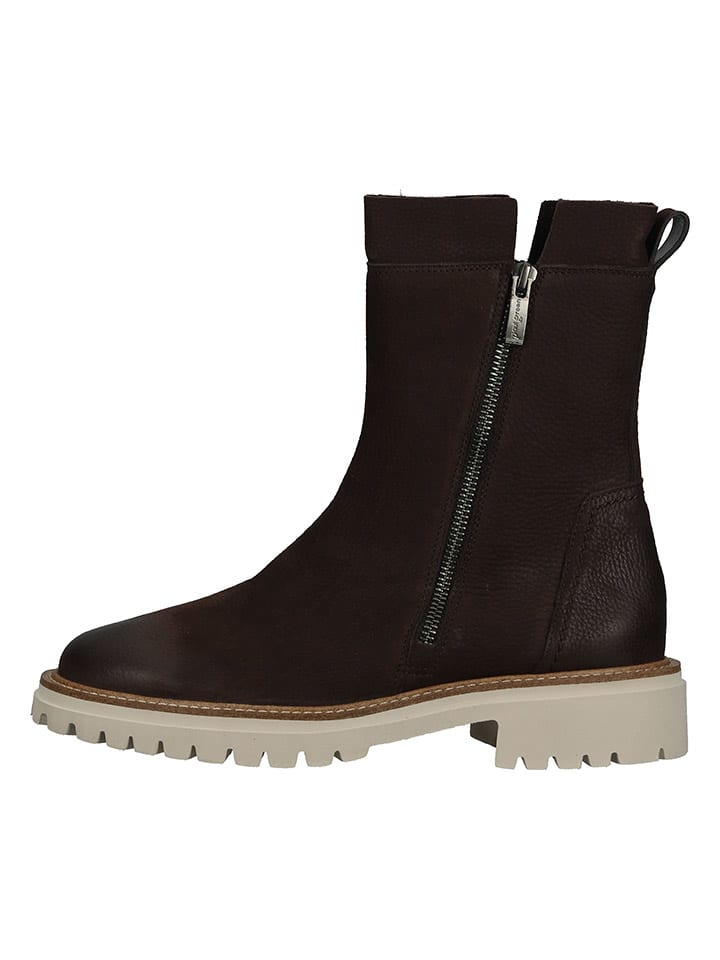 Paul Green Leder-Stiefeletten in Braun günstig kaufen