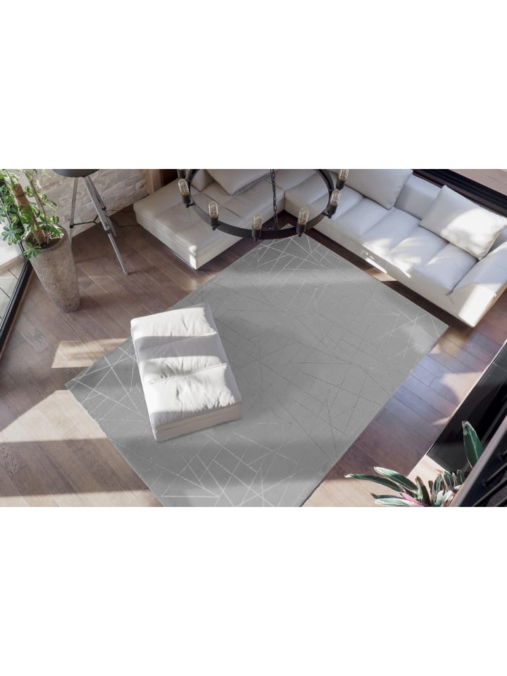 Kayoom Teppich Cathee in Taupe / Silber günstig kaufen